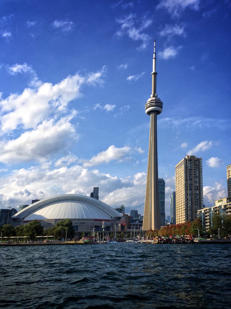 image of toronto tower from lake depicting Managed IT Services and Managed IT Support Services In Toronto and The GTA, Service Area